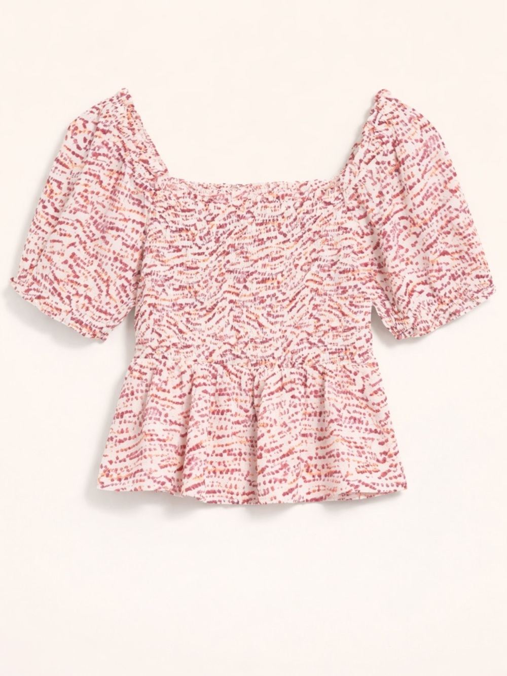 Old Navy Smocked Peplum Top